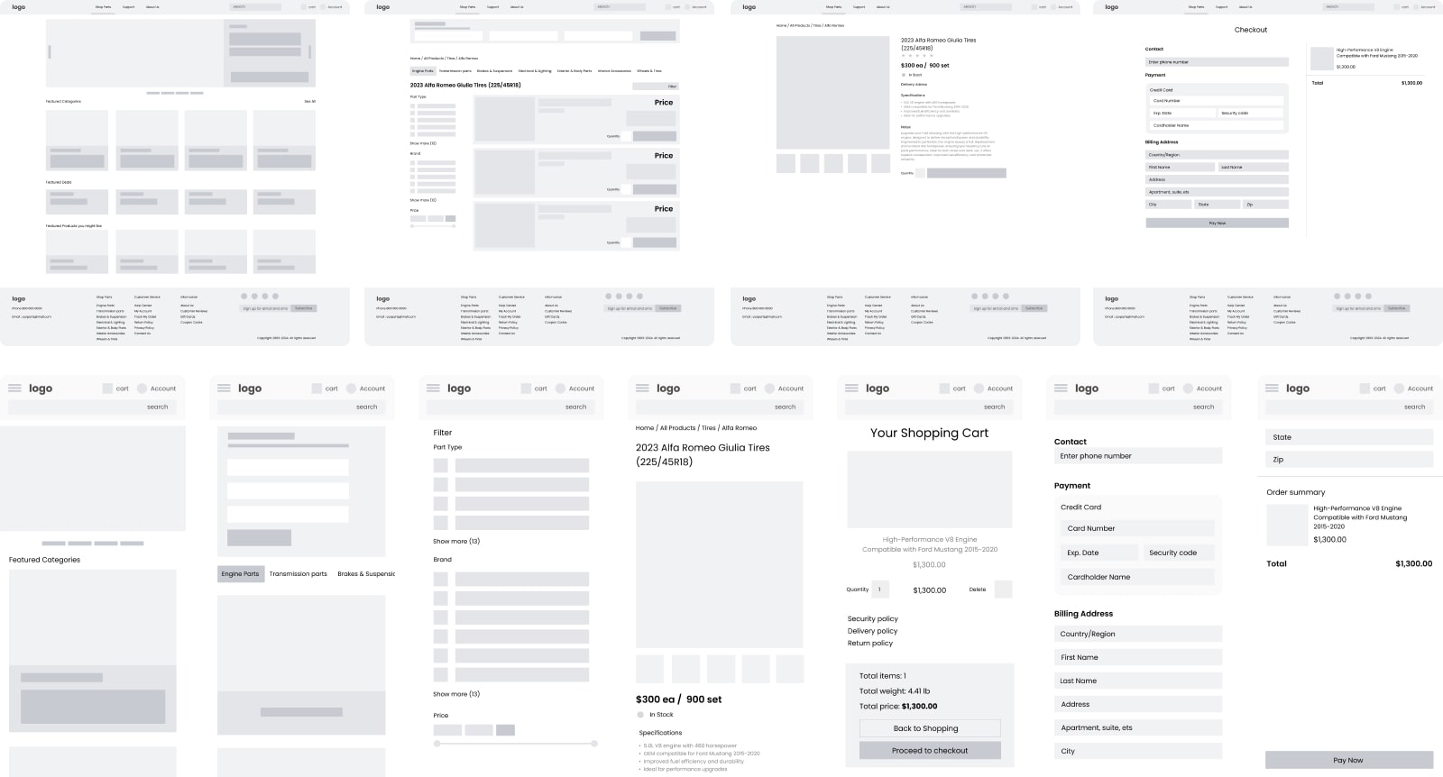 Low-Fi Wireframes